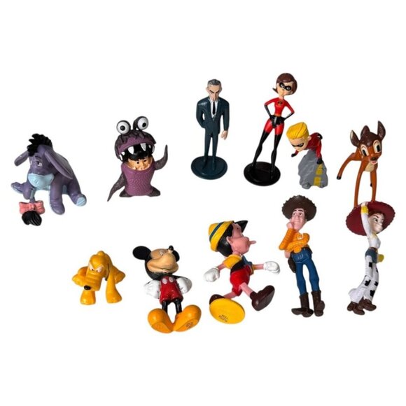 Disney Figurine Toys Mix Characters LOT‎ Of 11 Pieces- cake toppers - Picture 4 of 4